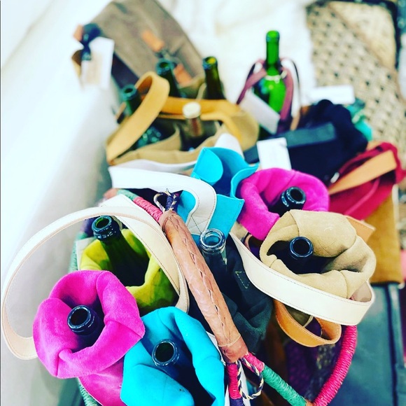 🍷Wine lovers - leather Bag to carry your wine with style - 💯 % suede - Picture 4 of 4